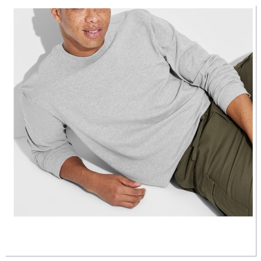 Men’s Long Sleeve T-Shirt Original Use Heather Gray